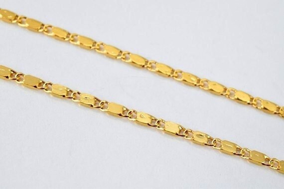 17"/18.5" 18k Gold Filled Look, EP chain  CG39/CG39A jewelry making supplies - detail image 4