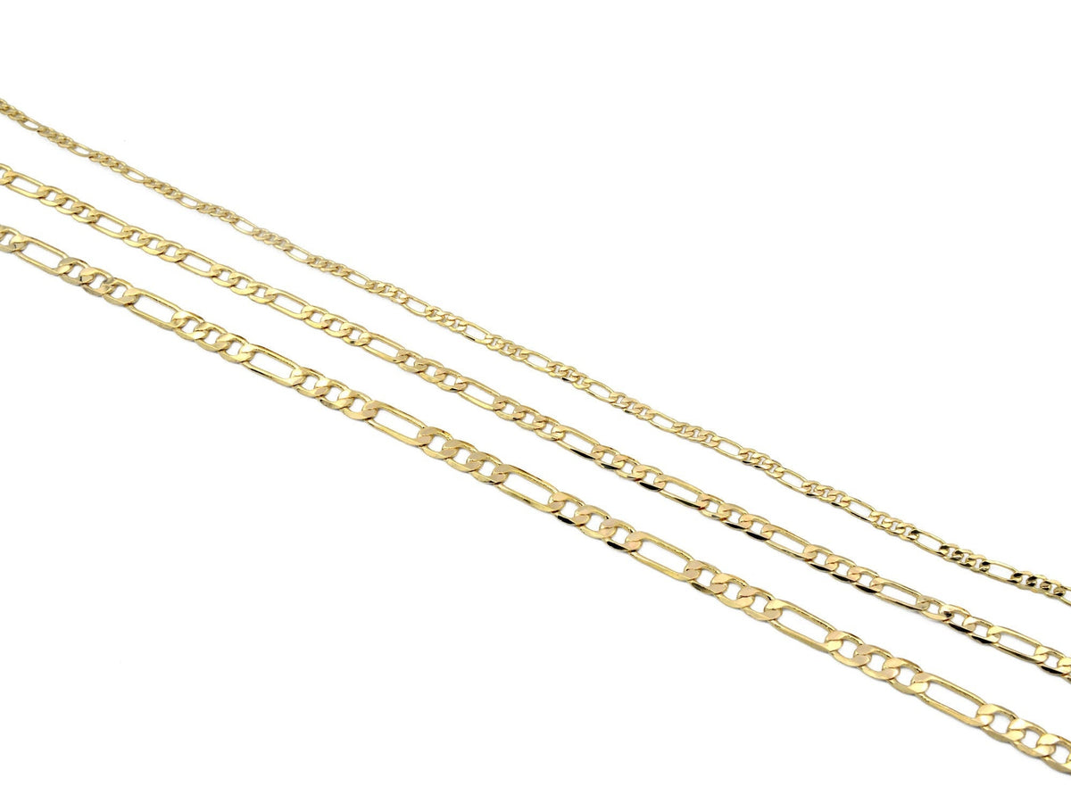 14K Gold Filled Alternative Figaro Curb Necklace: Luxury Finish - Tarnish Resistant, Metal, Jewelry Craft Chain
