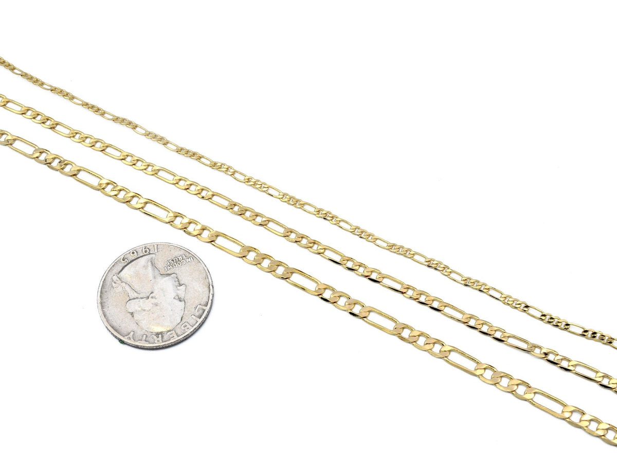 14K Gold Filled Alternative Figaro Curb Necklace: Luxury Finish - Tarnish Resistant, Metal, Jewelry Craft Chain