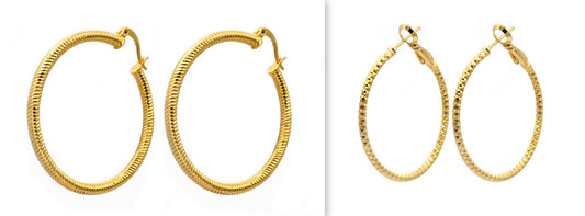 Diamond Cut  Hoop Earring Gold Filled EP 18Kt Jewelry Making 30mm Earring For Every Body 2mm thickness Diamond Cut Earring...