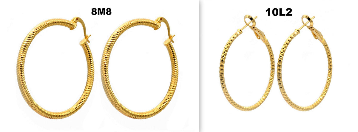 Diamond Cut  Hoop Earring Gold Filled EP 18Kt Jewelry Making 30mm Earring For Every Body 2mm thickness Diamond Cut Earring...