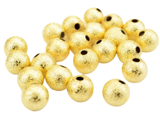 14K Gold Filled Look, EP Stardust Round Bead Jewelry Making from 3mm to 10mm jewelry making supplies - detail image 2