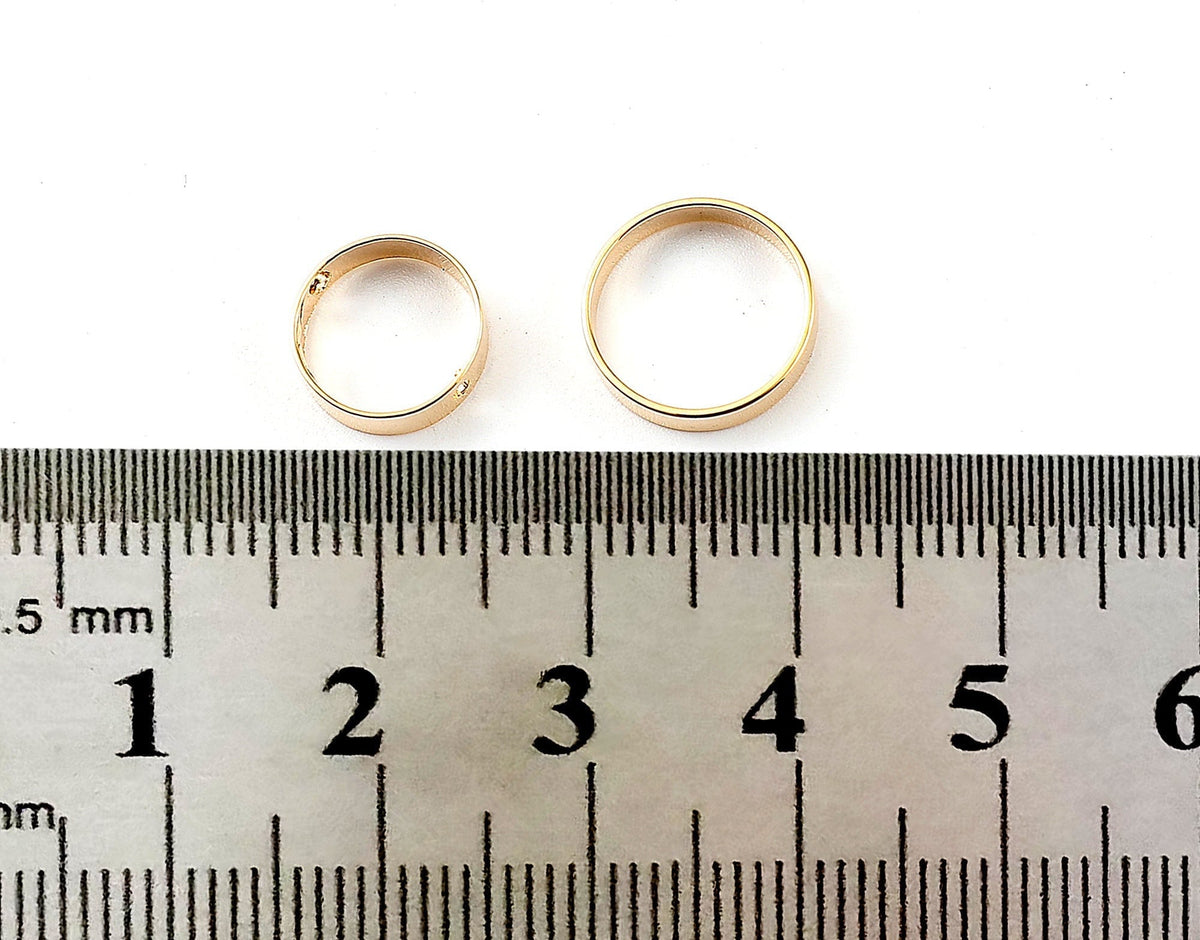 3 PCs/PK Gold Filled EP Circle Jump Rings Frame Link Jewelry Findings jewelry making supplies - detail image 2