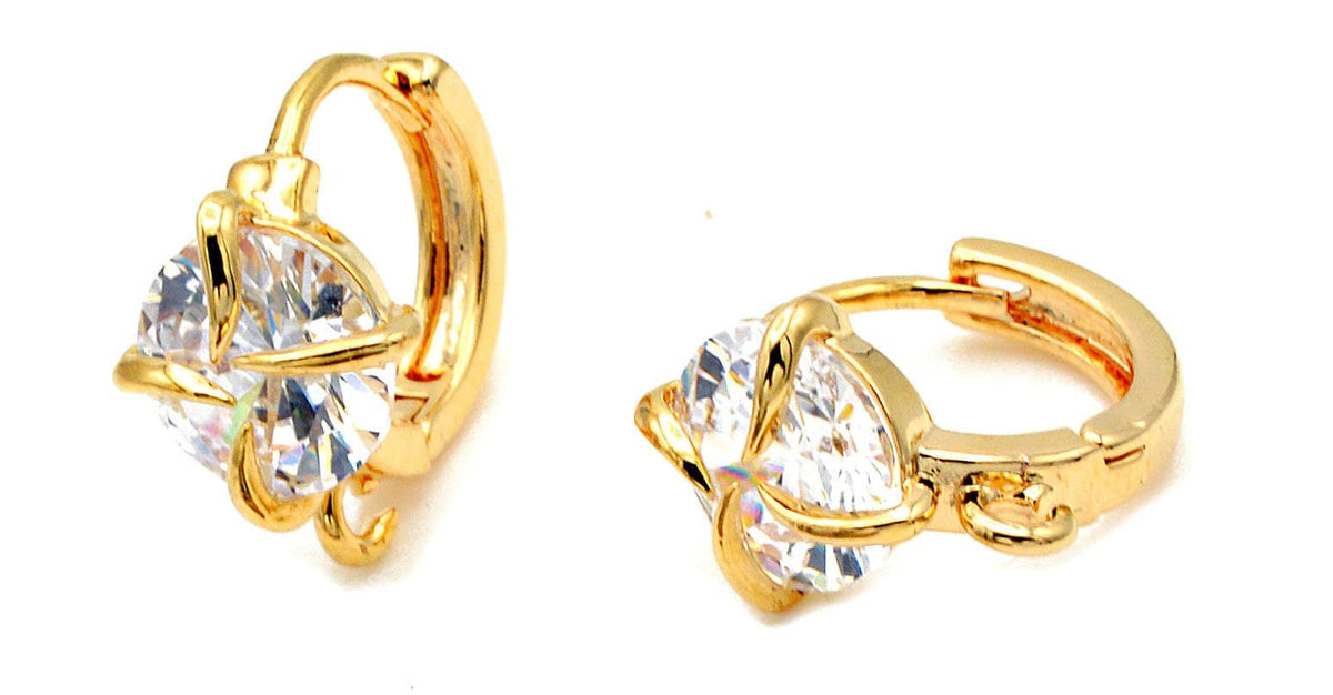 Gold Filled Look, Lever back Hook Earring and Findings Clear Zircon Crystal Jewelry supplier and wholesale 3 PRs/PK jewelr...