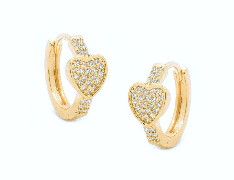 Elegant Golden Hoop Earrings with Pave Set Zirconia Luxurious with Cubic Zirconia Embellishments jewelry making supplies -...
