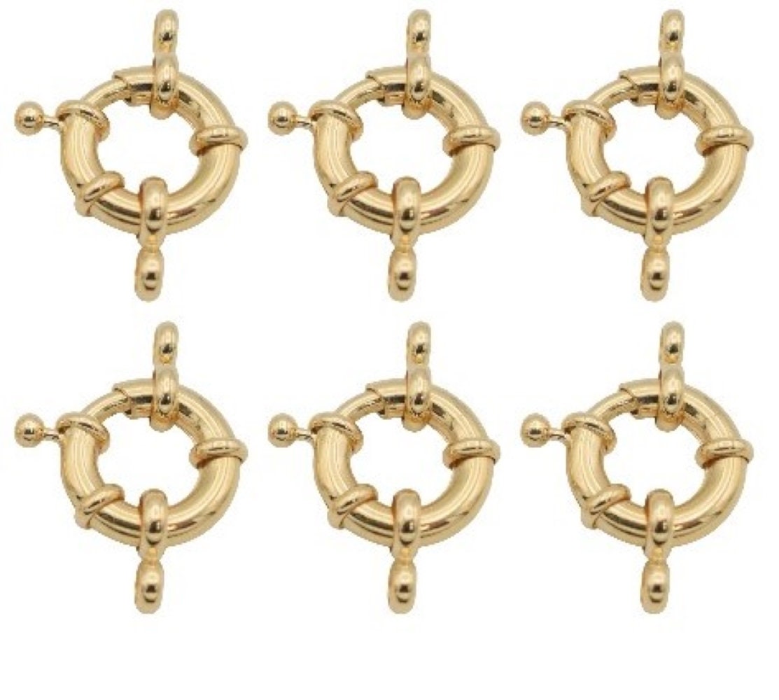 Gold Filled Look, ep 14K Wheel Spring Clasp for Jewelry making  9mm,11mm,13mm,15mm jewelry making supplies - detail image 4