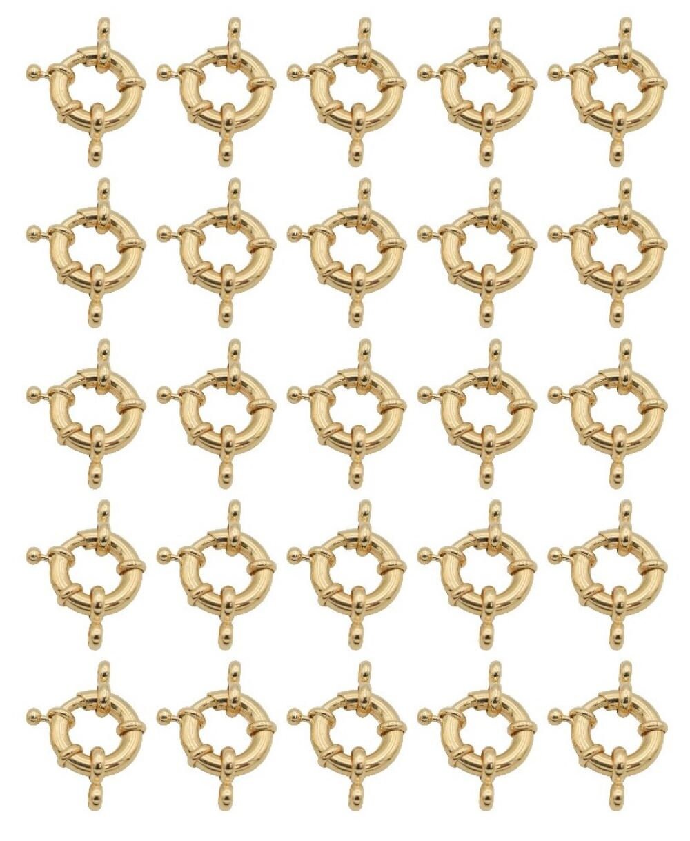 Gold Filled Look, ep 14K Wheel Spring Clasp for Jewelry making  9mm,11mm,13mm,15mm jewelry making supplies - detail image 5