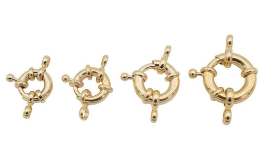 Gold Filled Look, ep 14K Wheel Spring Clasp for Jewelry making  9mm,11mm,13mm,15mm jewelry making supplies - detail image 2