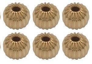 18K Gold Filled Alternative Diamond Cut Beads: Textured Roundel Spacers Jewelry Making Essentials