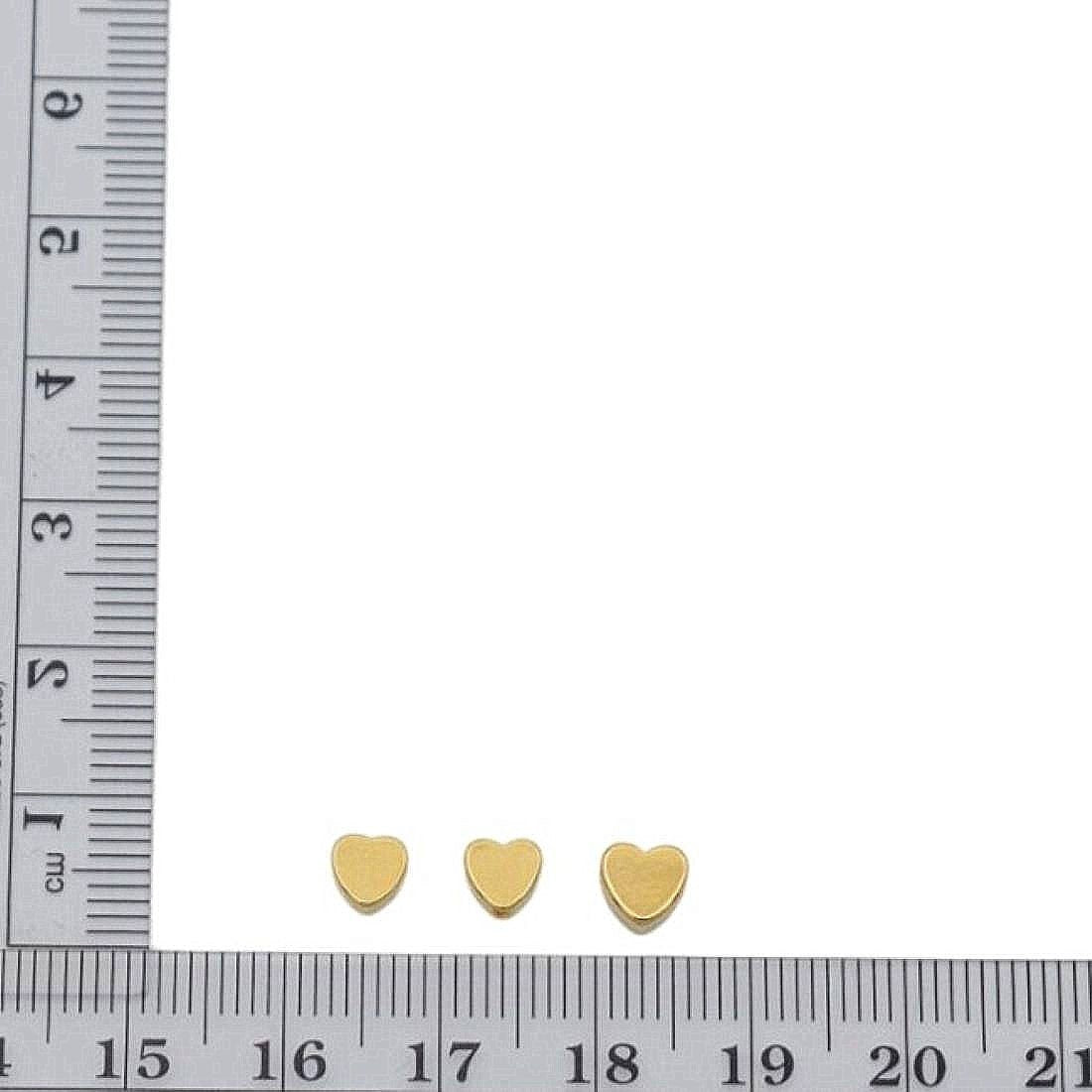 18k Gold Filled Look, heart spacer bead for jewelry making  horizontal & vertical hole/5mm/6mm  GF06/GF06A/GF06B jewelry m...