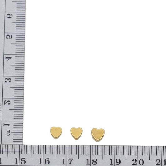 18k Gold Filled Look, heart spacer bead for jewelry making  horizontal & vertical hole/5mm/6mm  GF06/GF06A/GF06B jewelry m...