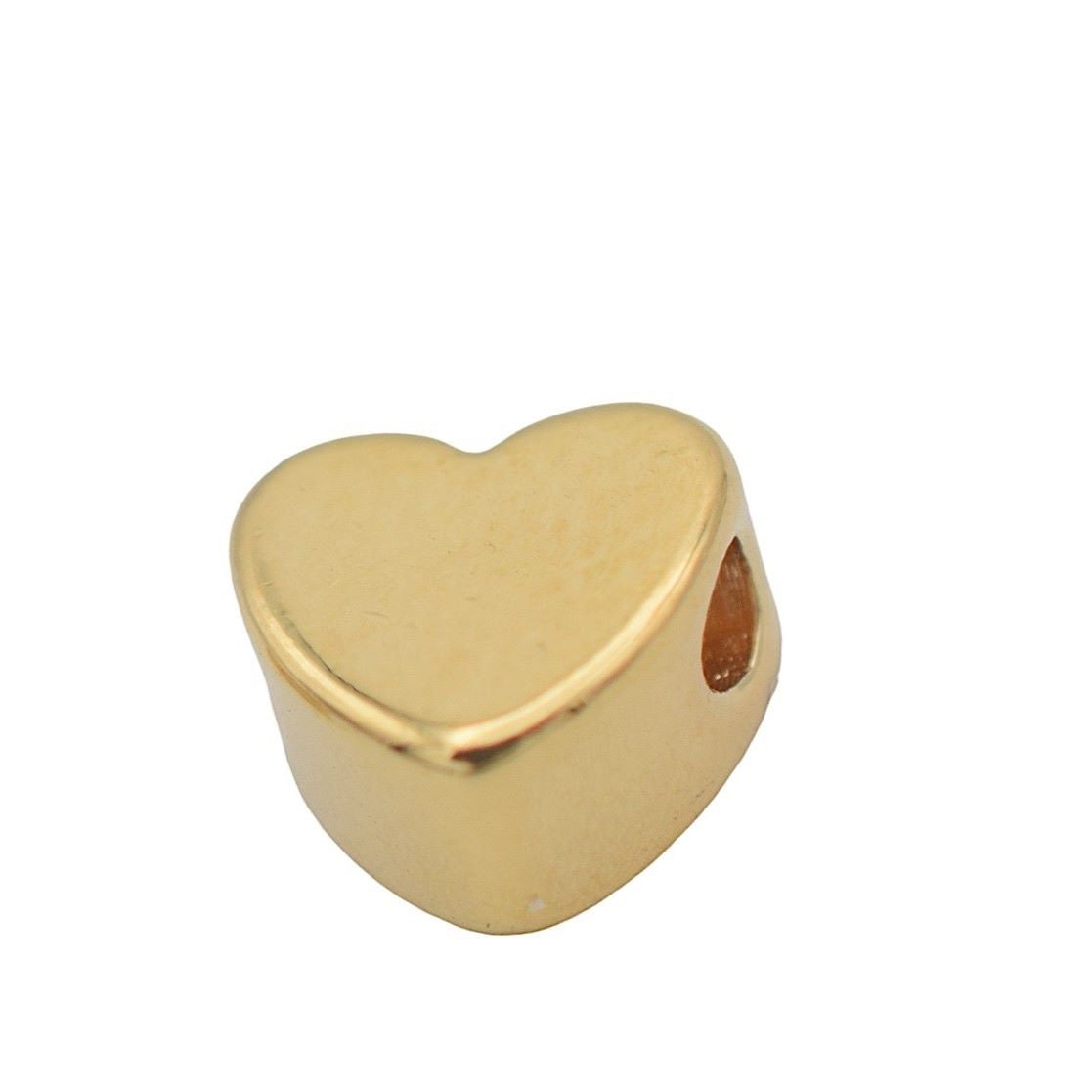 18k Gold Filled Look, heart spacer bead for jewelry making  horizontal & vertical hole/5mm/6mm  GF06/GF06A/GF06B jewelry m...