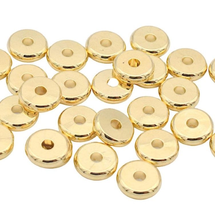 Gold Filled Look, 14k plain roundel spacer beads 4mm/6mm/8mm GF5013DH/ GF5231DH/ GF5241DH 12pc/pack jewelry making supplies