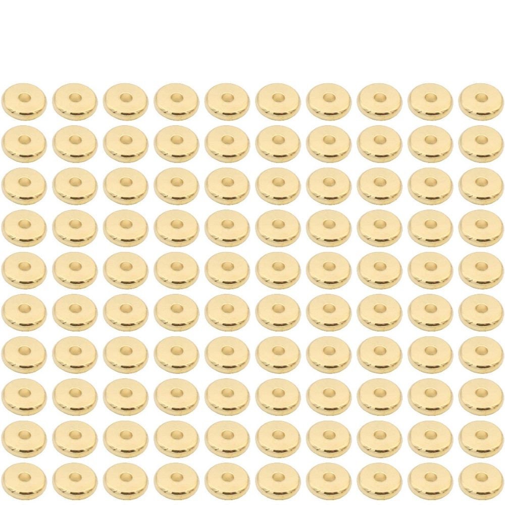 Gold Filled Look, 14k plain roundel spacer beads 4mm/6mm/8mm GF5013DH/ GF5231DH/ GF5241DH 12pc/pack jewelry making supplie...