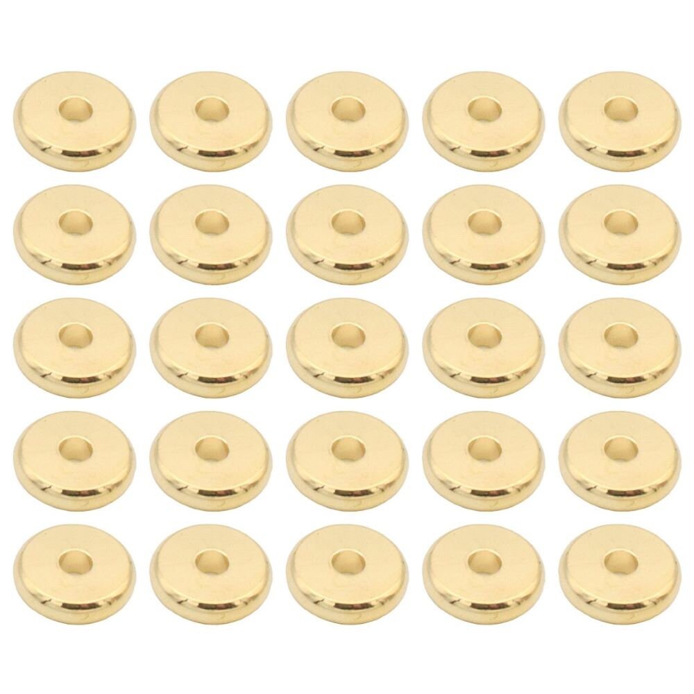 Plain Gold Filled Look, Roundel 14k for jewelry making  4mm, 6mm, 8mm jewelry making supplies - detail image 6