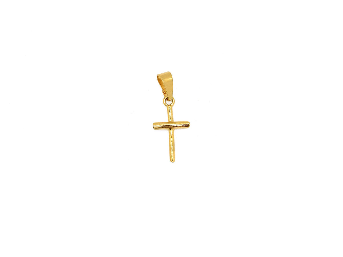 Gold Filled Look Ep Cross Pendant: Cute Dainty 18k Style, Durable Finish (21x11mm, Jewelry Making Essential)