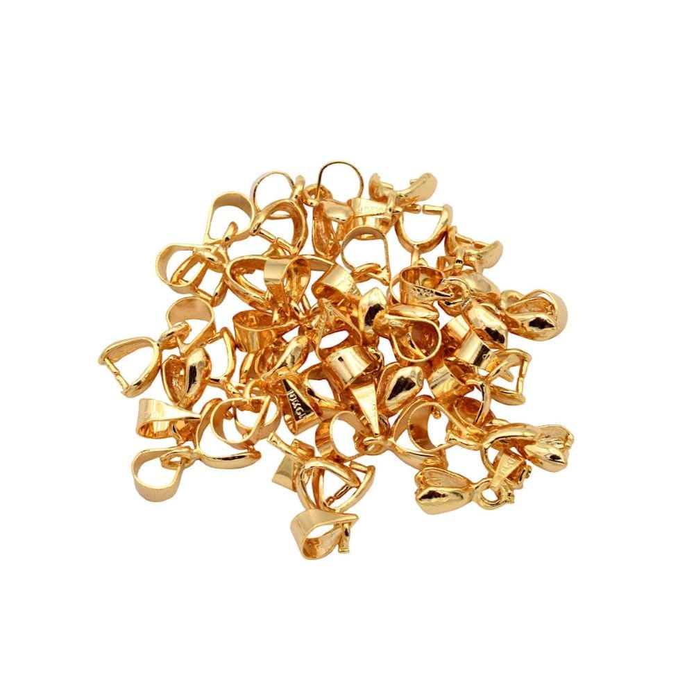 Gold Filled Look, Pendant/ charm bails for jewelry making 3PCS/PK  GF1002/GF11003/GF11006 jewelry making supplies - detail...