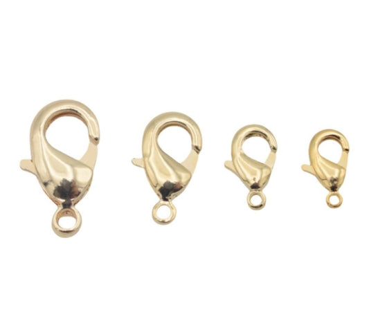 Gold Filled Alternative Findings, ep Lobster Clasp 14k for jewelry making  8x4mm, 9x5mm, 12x7mm, 14x8mm jewelry making sup...