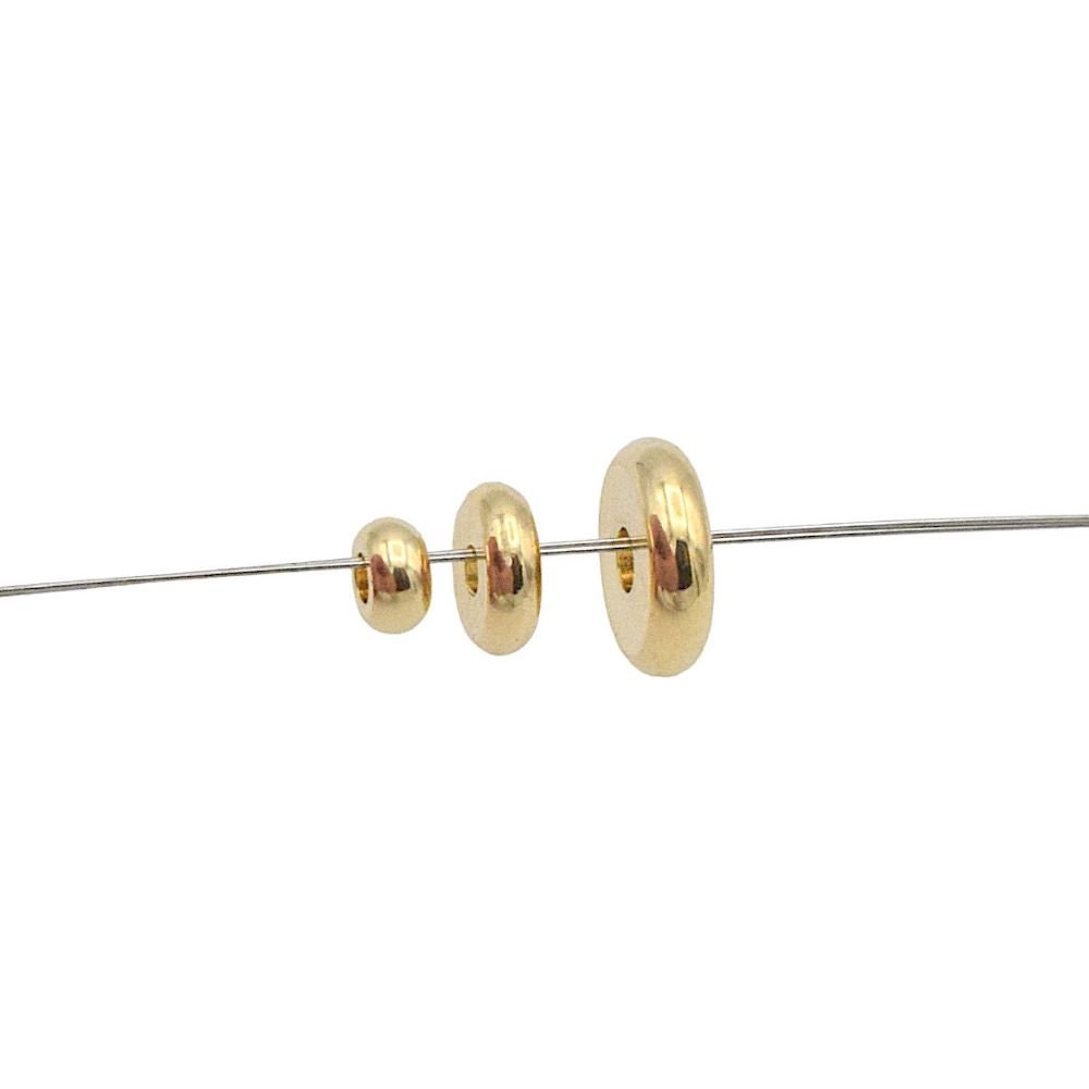 Gold Filled Look, 14k plain roundel spacer beads 4mm/6mm/8mm GF5013DH/ GF5231DH/ GF5241DH 12pc/pack jewelry making supplie...