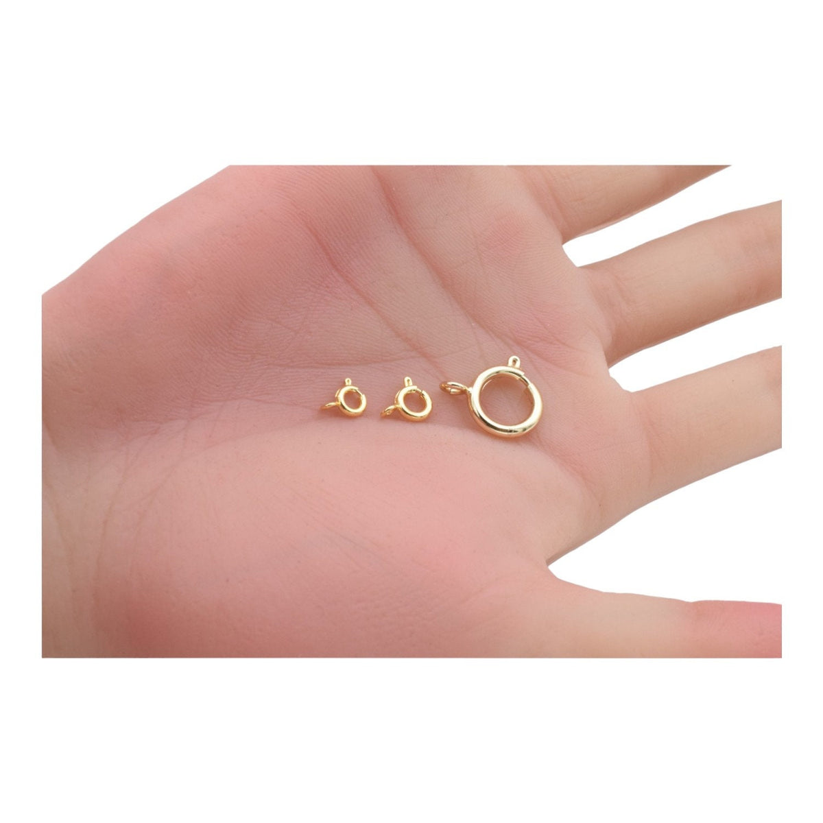 Gold Filled Look, Spring Clasp 14K for jewelry making size: 5mm/6mm/12mm jewelry making supplies - detail image 4