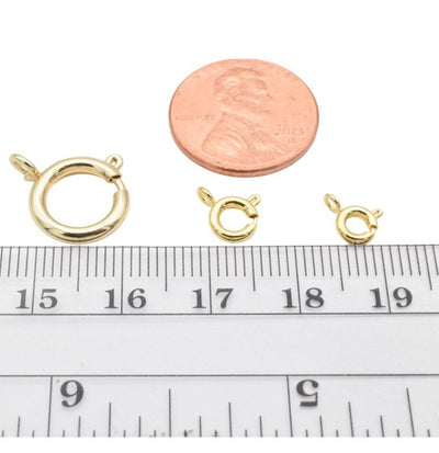 Gold Filled Look, Spring Clasp 14K for jewelry making size: 5mm/6mm/12mm jewelry making supplies