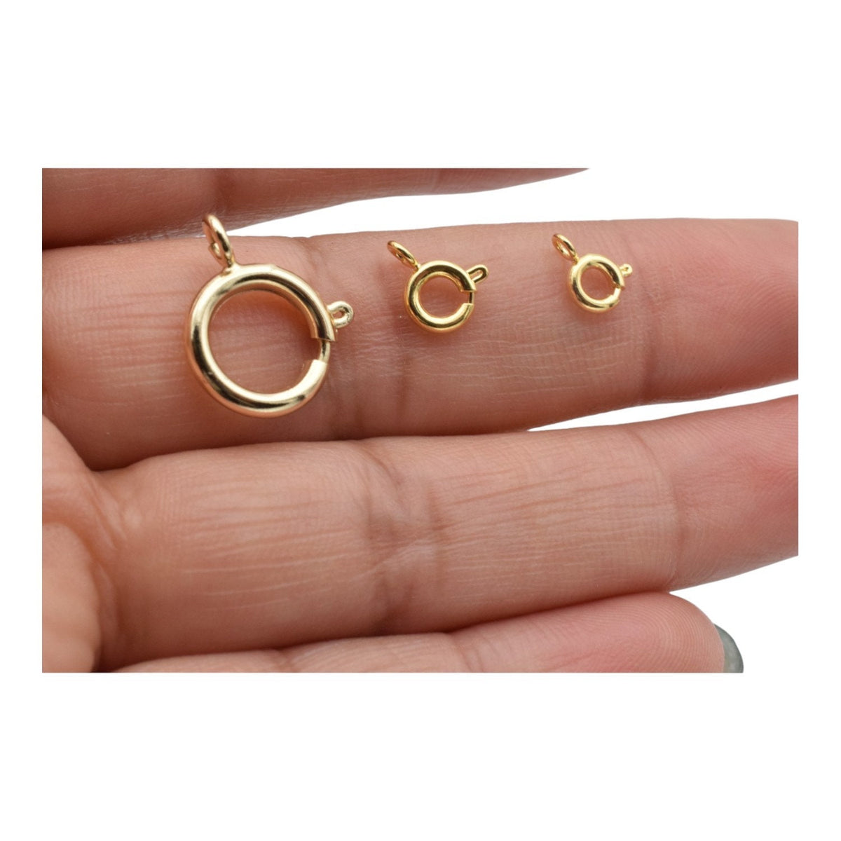Gold Filled Look, Spring Clasp 14K for jewelry making size: 5mm/6mm/12mm jewelry making supplies - detail image 3