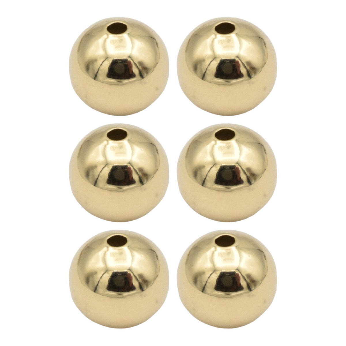 Gold Filled Alternative 14k Plain Beads: Durable Finish, 3mm-10mm Sizes | Base , Jewelry Making Essentials