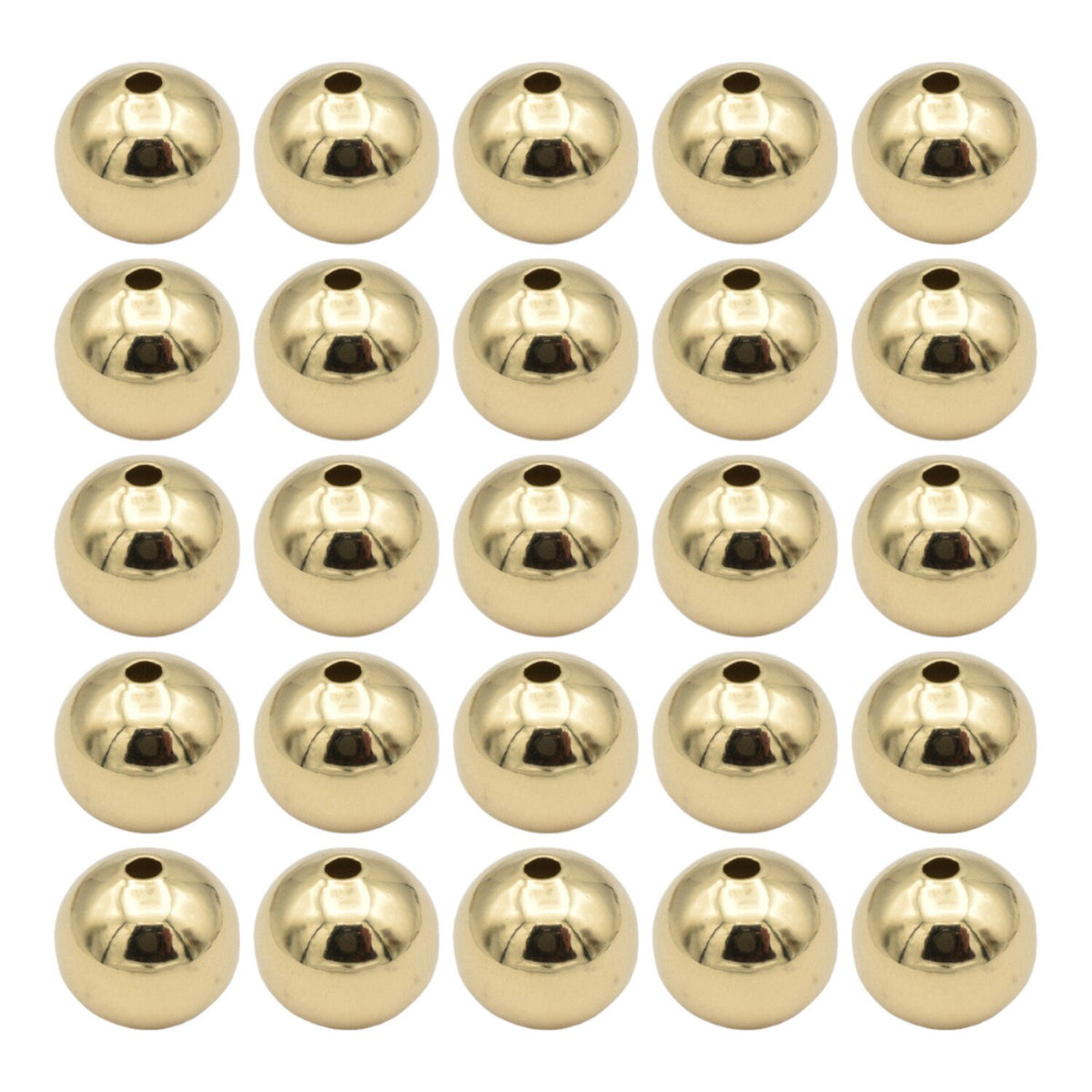 Gold Filled Alternative 14k Plain Beads: Durable Finish, 3mm-10mm Sizes | Base , Jewelry Making Essentials