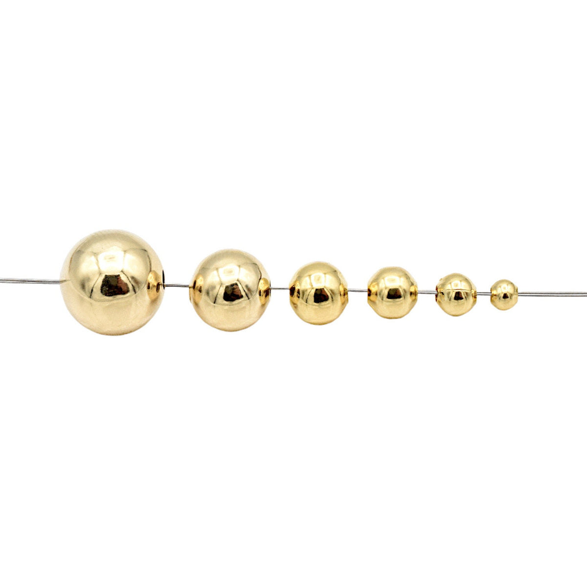Gold Filled Alternative 14k Plain Beads: Durable Finish, 3mm-10mm Sizes | Base , Jewelry Making Essentials