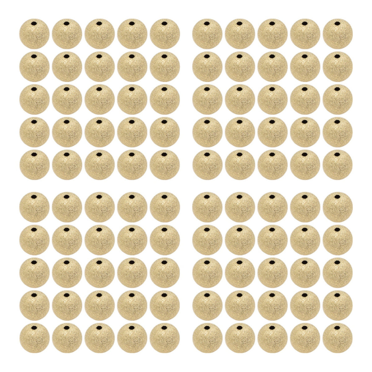 Gold Filled Look, EP Stardust Beads 14K for Jewelry Making   Sizes 4mm, 6mm, 8mm, 10mm jewelry making supplies - detail im...