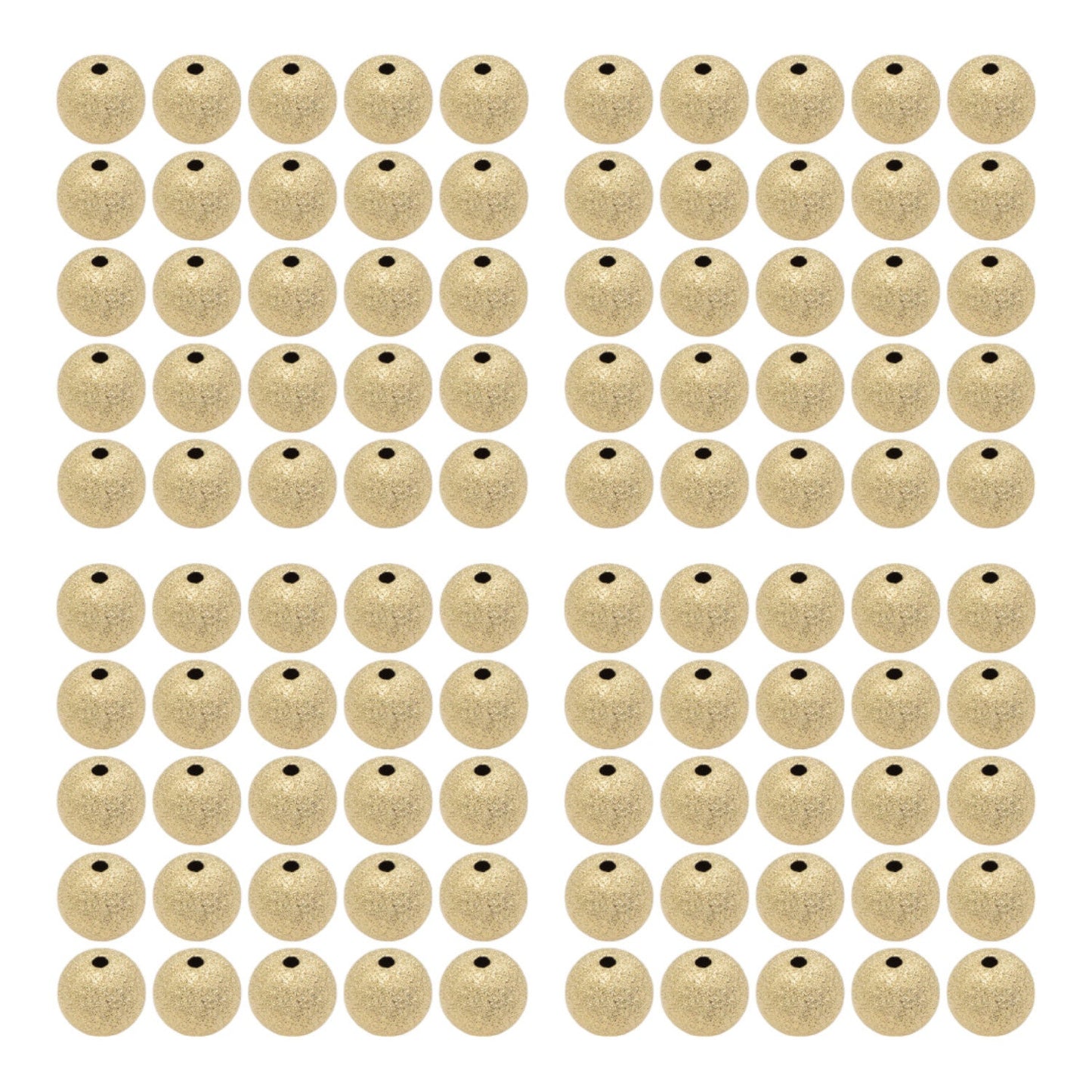 Gold Filled Alternative EP Stardust Beads - Jewelry Making Findings - Tarnish Resistant, Durable Gold Electroplated, Base