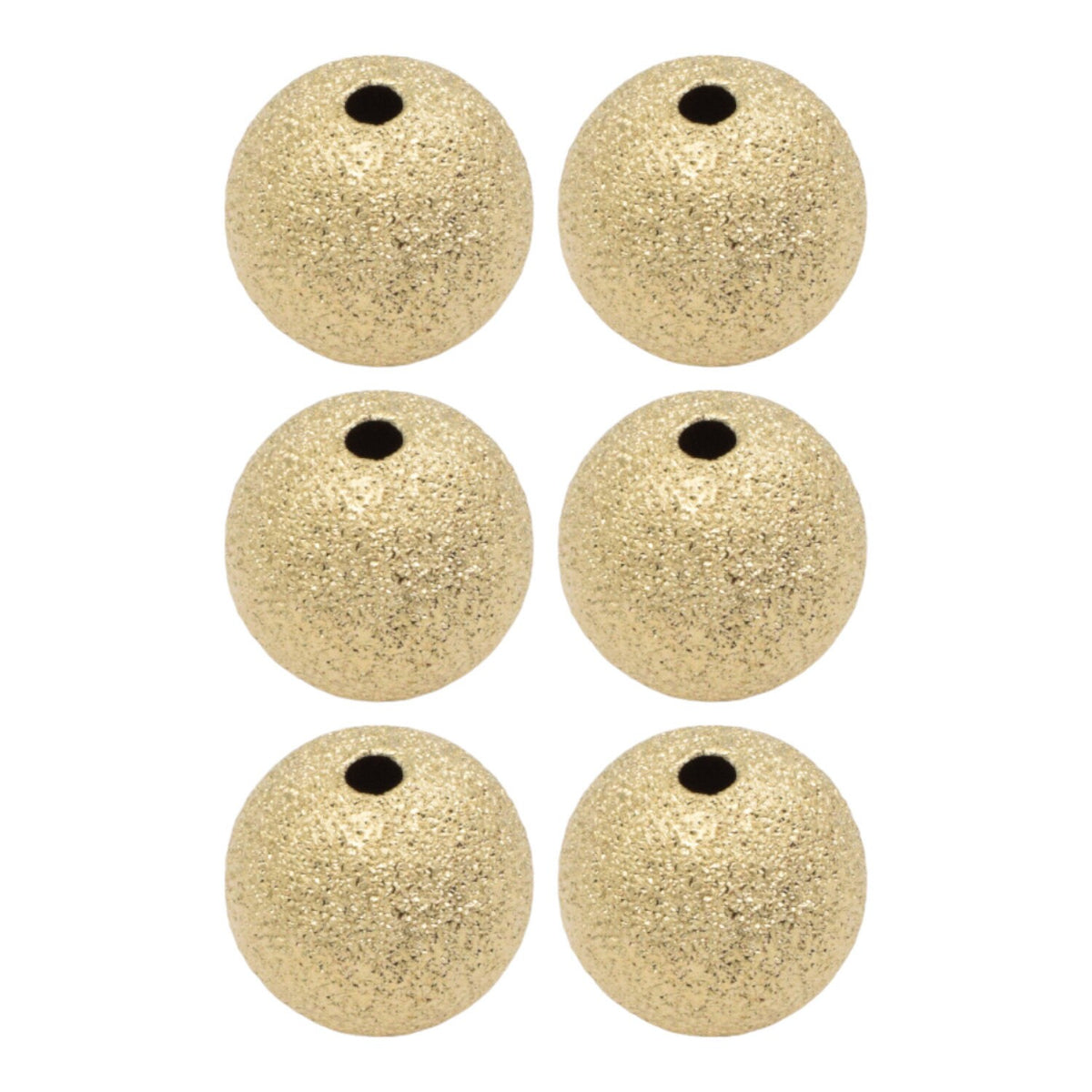 Gold Filled Look, EP Stardust Beads 14K for Jewelry Making   Sizes 4mm, 6mm, 8mm, 10mm jewelry making supplies - detail im...
