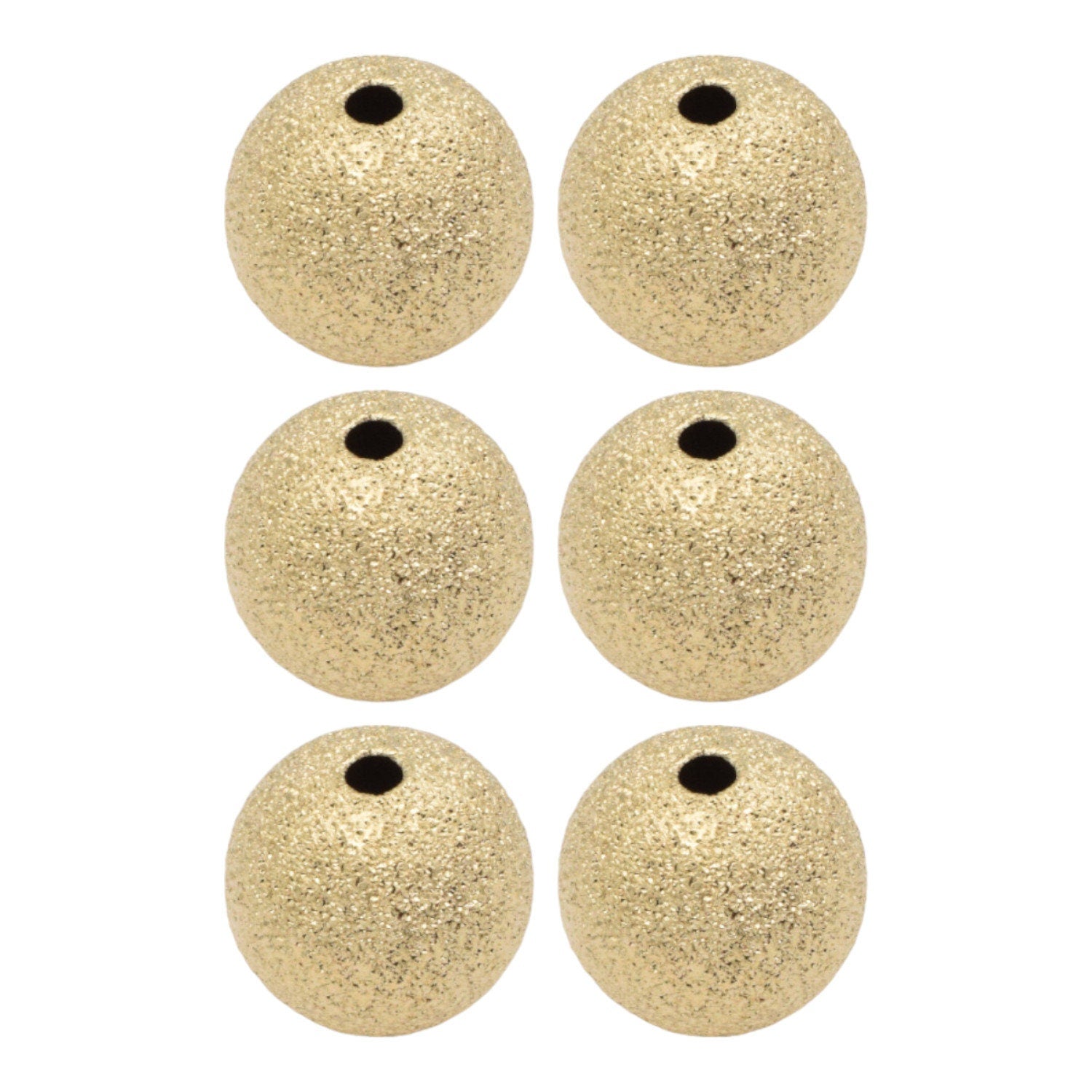Gold Filled Alternative EP Stardust Beads - Jewelry Making Findings - Tarnish Resistant, Durable Gold Electroplated, Base