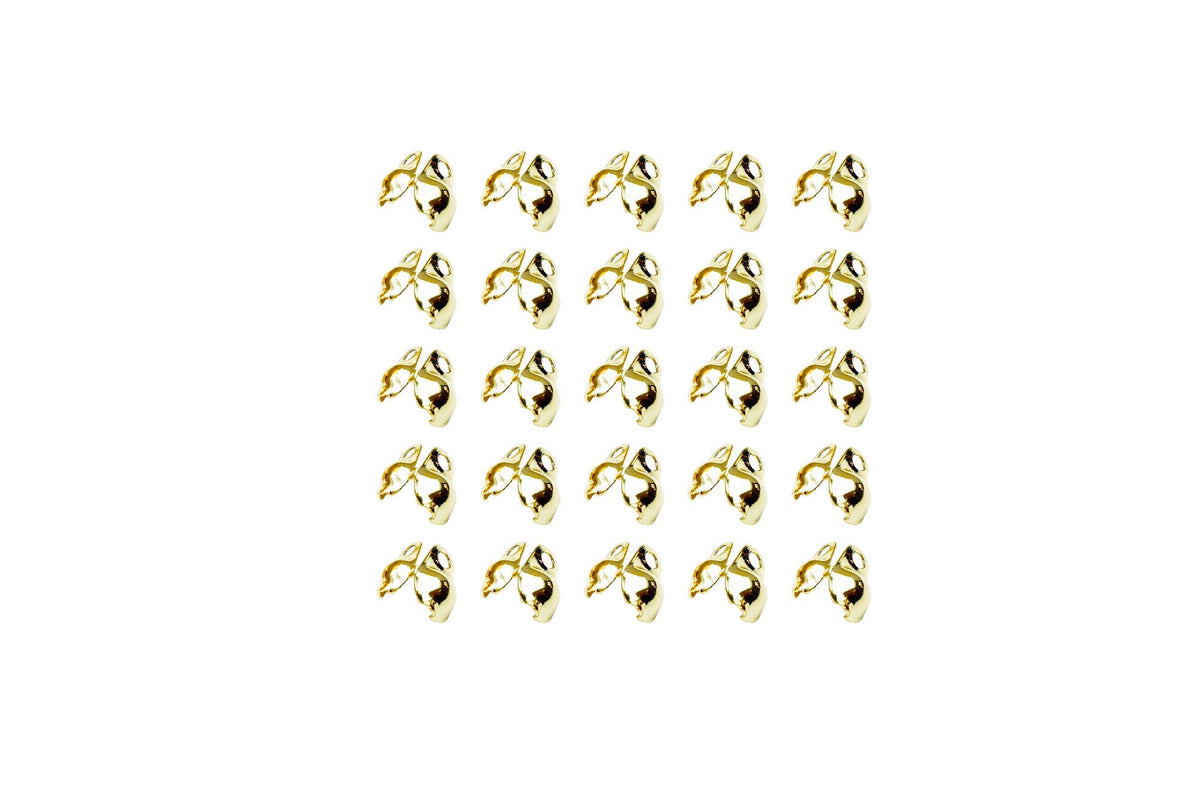 Gold Filled Look, 14k Shell Crimp cover for jewelry making sizes 1.5mm and 3mm  12pcs/pk jewelry making supplies - detail...