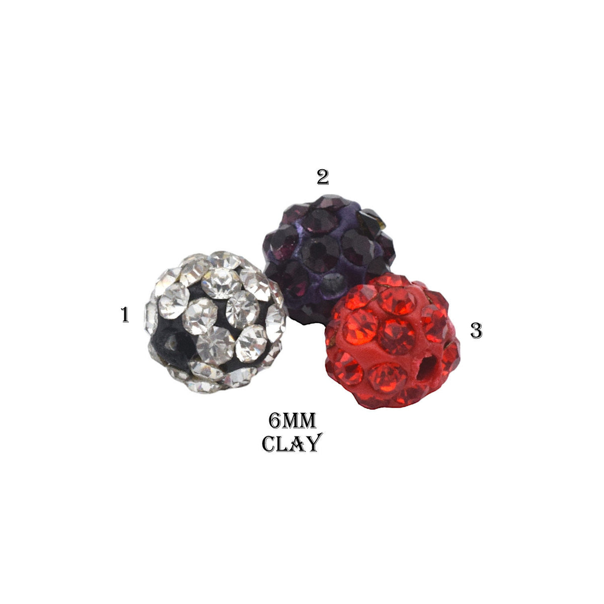 6mm Rhinestone Micro Pave Beads – Metal Clay Jewelry Making, Bracelet Crafting