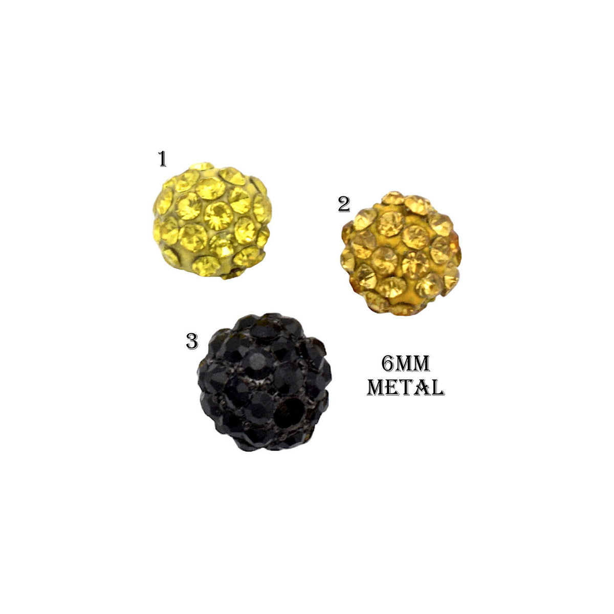 6mm Rhinestone Micro Pave Beads – Metal Clay Jewelry Making, Bracelet Crafting
