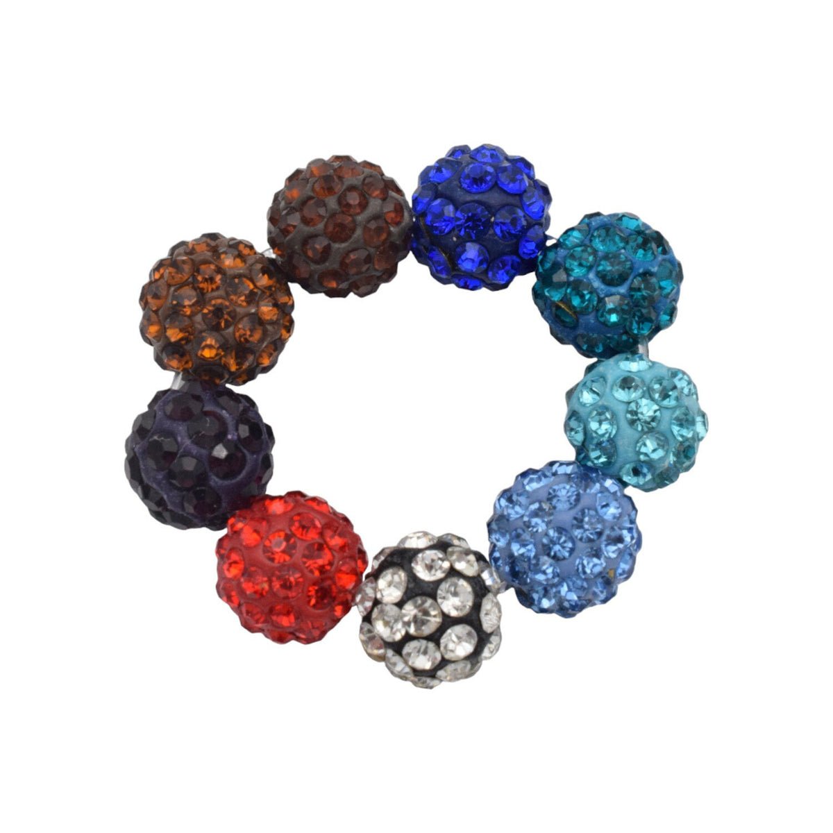 Pave Beads Metal, Clay Jewelry Making - 10mm Micro Pave Rhinestone Beads - Mixed Material Sparkle, Vibrant Colors, Jewelry Design