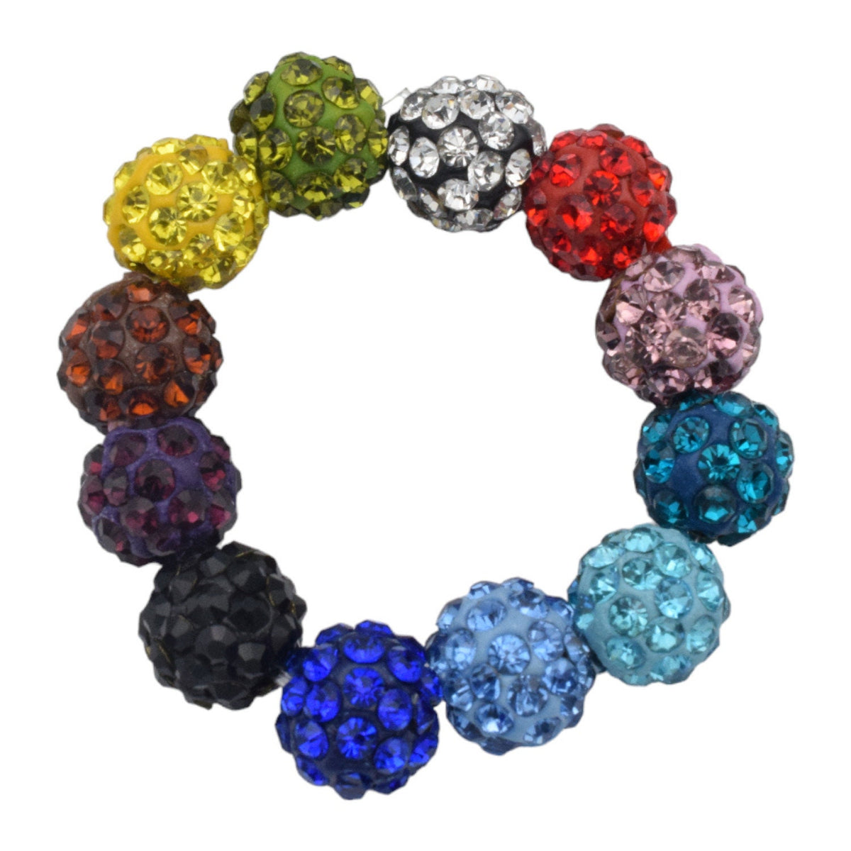 8mm Rhinestone Micro Pave Beads: Vibrant Colors for Jewelry Crafting