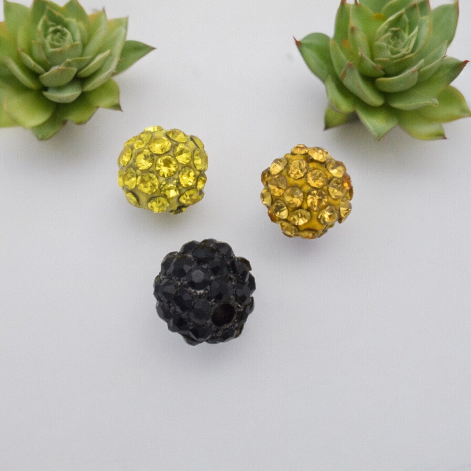 6mm Rhinestone Micro Pave Beads – Metal Clay Jewelry Making, Bracelet Crafting