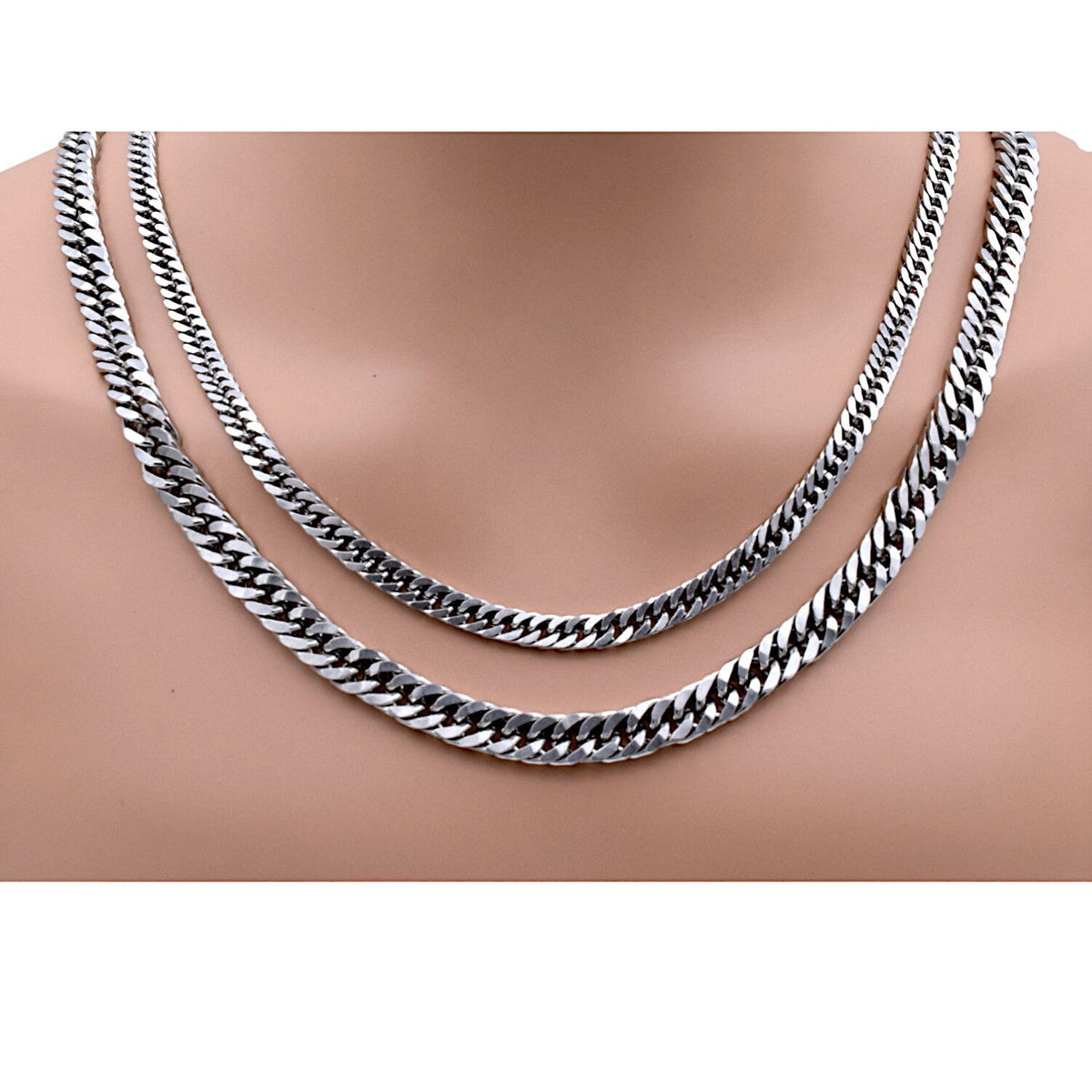 Stainless Steel Wheat Cuban Chain for jewelry making sizes 10mm and 8mm by yard jewelry making supplies