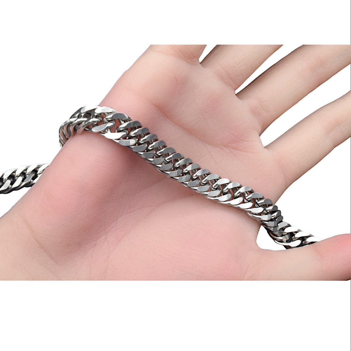 Stainless Steel Wheat Cuban Chain for jewelry making sizes 10mm and 8mm by yard jewelry making supplies - detail image 4