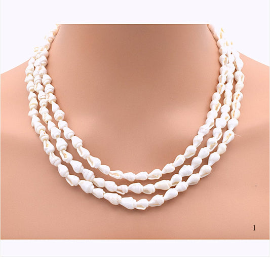 Natural Sea Shell Beads Collection: Beach Style Jewelry Making Supplies (Three Colors, Unique Shapes, Strand Lengths 60-62 Inches)