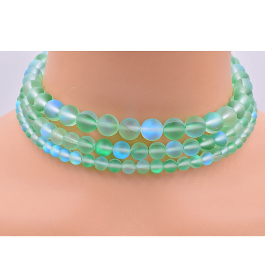 Green Matte Opal Natural Healing Beads, Jewelry Making Size 6mm-10mm, Ethereal Glow (Premium Quality, Strand Options)