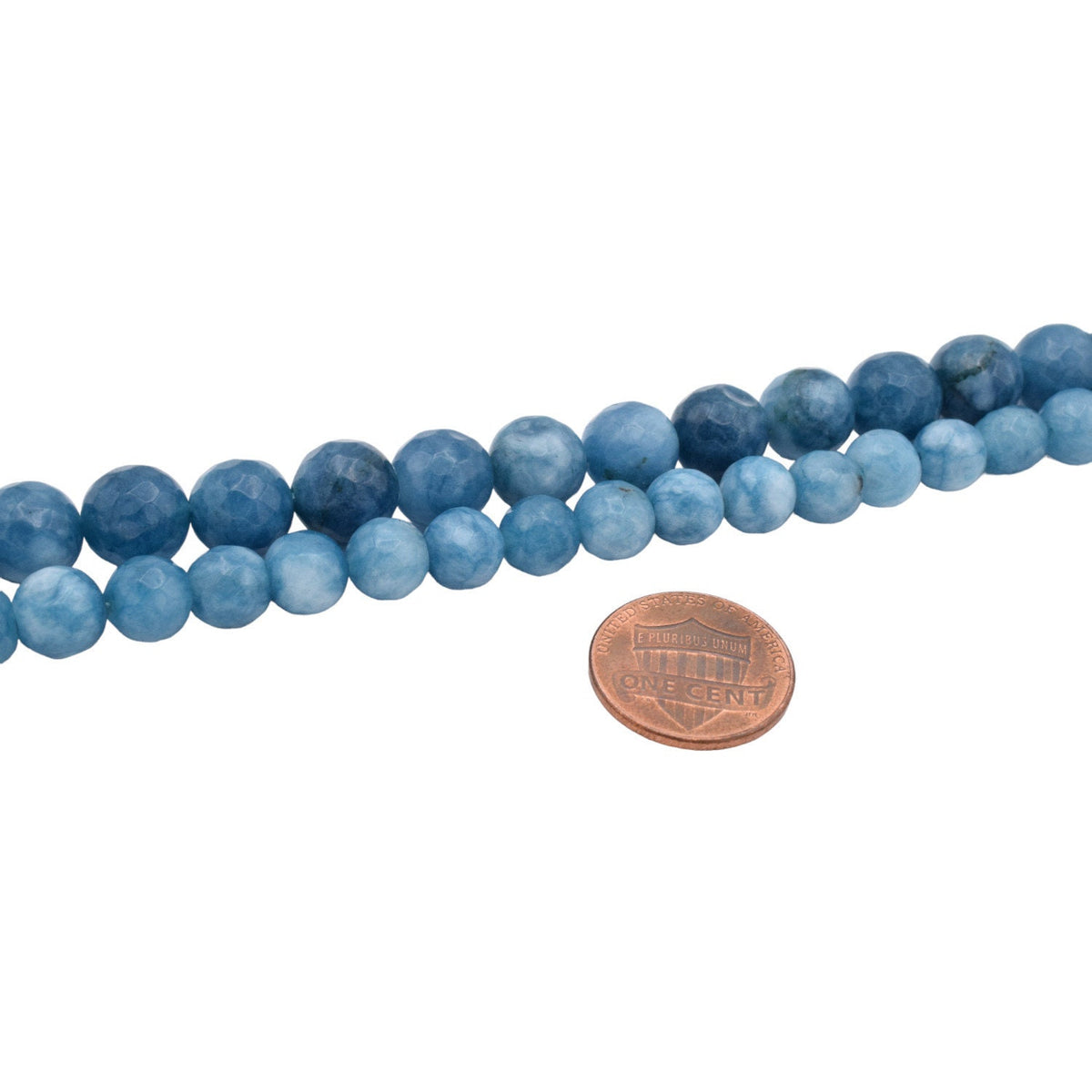 Polished Blue Facets Beads: Rich Blue Aventurine - Faceted Gemstones, Calming Energy, Jewelry Supplies