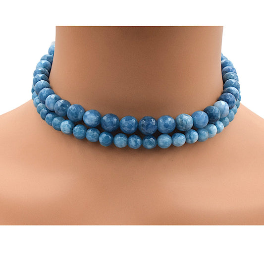 Polished Blue Facets Beads: Rich Blue Aventurine - Faceted Gemstones, Calming Energy, Jewelry Supplies