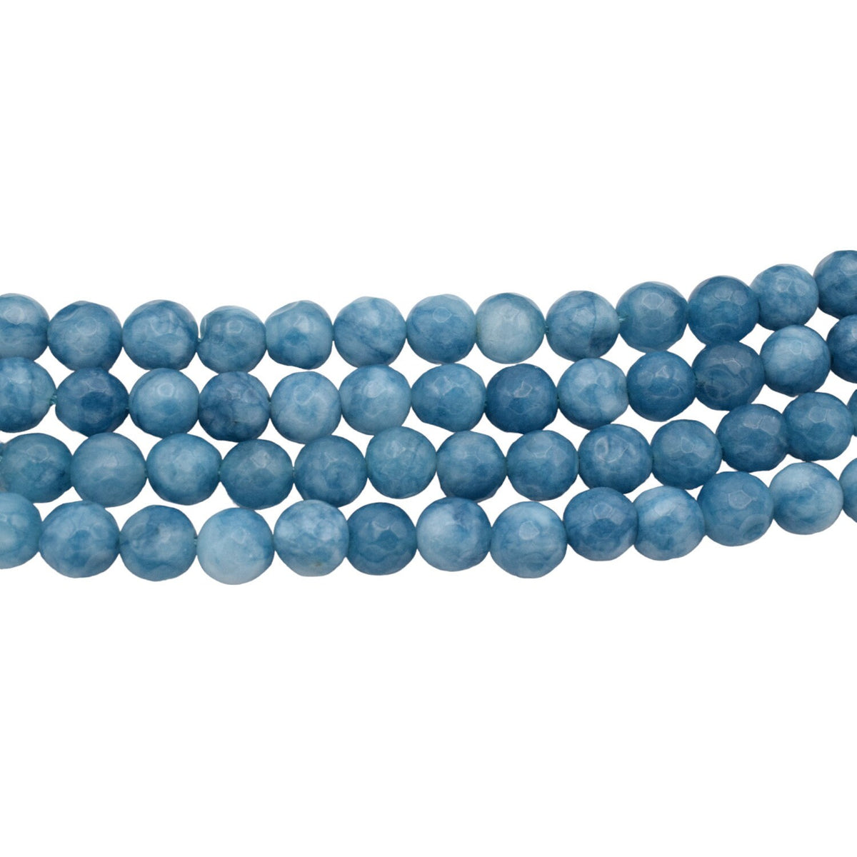 Polished Blue Facets Beads: Rich Blue Aventurine - Faceted Gemstones, Calming Energy, Jewelry Supplies