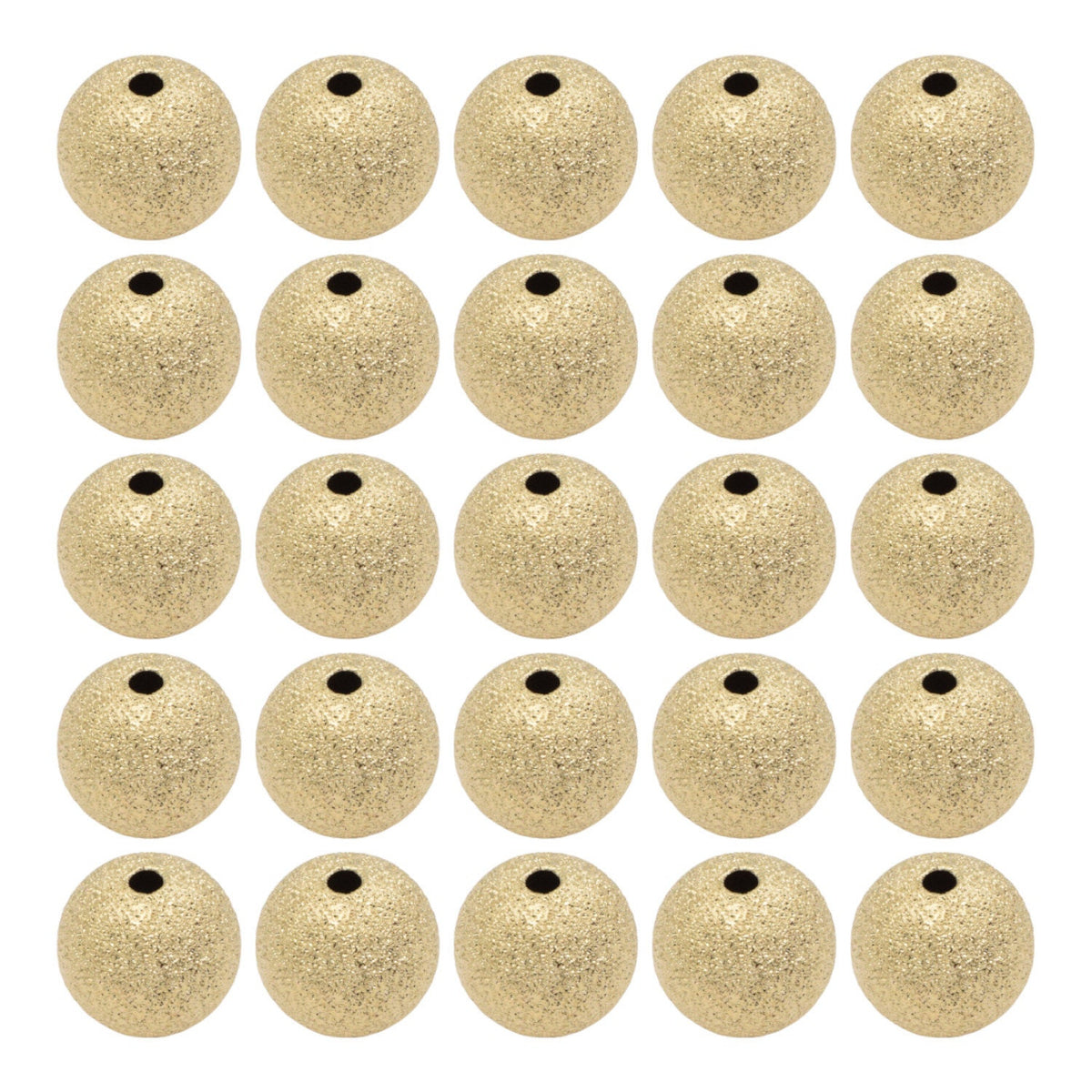 Gold Filled Alternative EP Stardust Beads - Jewelry Making Findings - Tarnish Resistant, Durable Gold Electroplated, Base