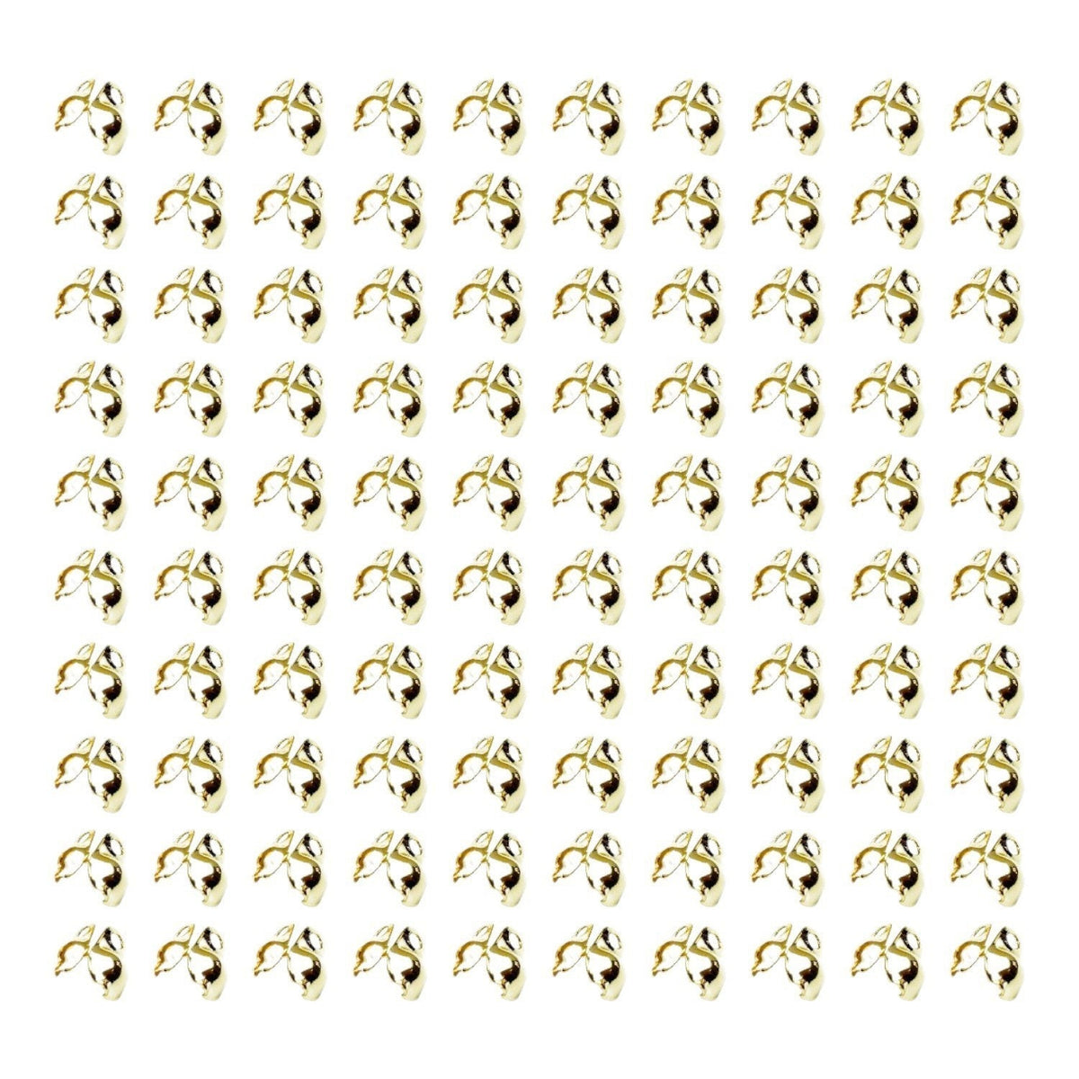Gold Filled Look, 14k Shell Crimp cover for jewelry making sizes 1.5mm and 3mm  12pcs/pk jewelry making supplies - detail...
