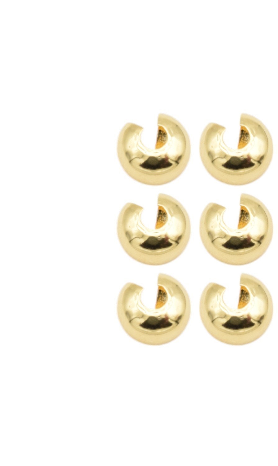 Gold filled Look,14k crimp cover  jewelry findings  Durable Finish 12pcs/pk jewelry making supplies - detail image 4