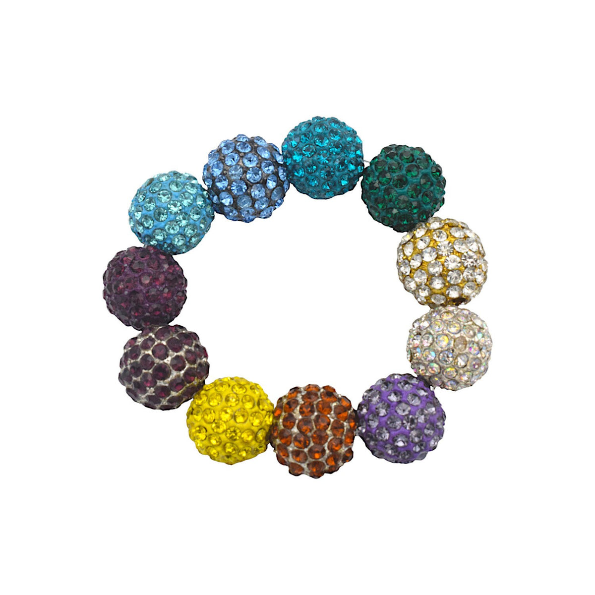 Pave Beads Metal, Clay Jewelry Making - 10mm Micro Pave Rhinestone Beads - Mixed Material Sparkle, Vibrant Colors, Jewelry Design